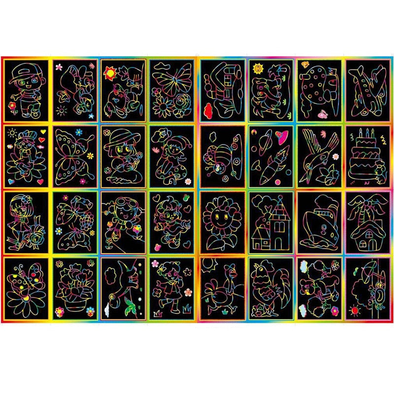 Magic Scratch Art Doodle Pad Educational Toy Magic Scratch Art Doodle Pad Educational Toy